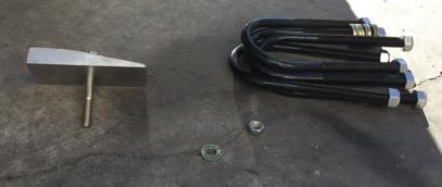 new u-bolts and one of the shims