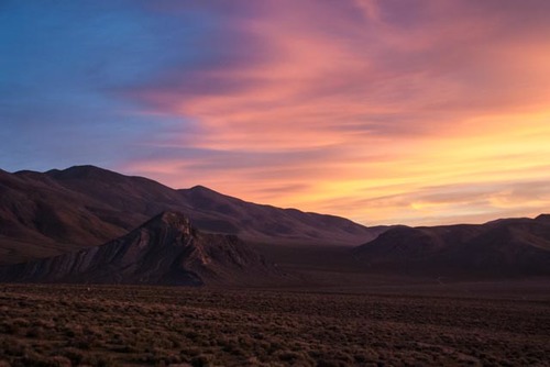 sunrise over striped butte