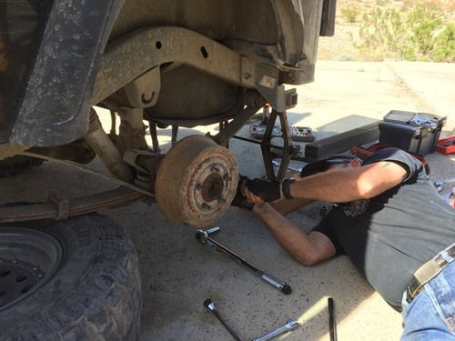 Dan with his preferred tool: a hammer